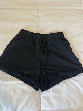 Black Women's Drawstring Lounge Shorts